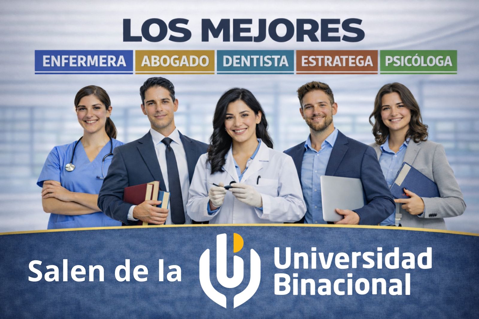 Estudiantes de la Universidad Binacional en campus moderno